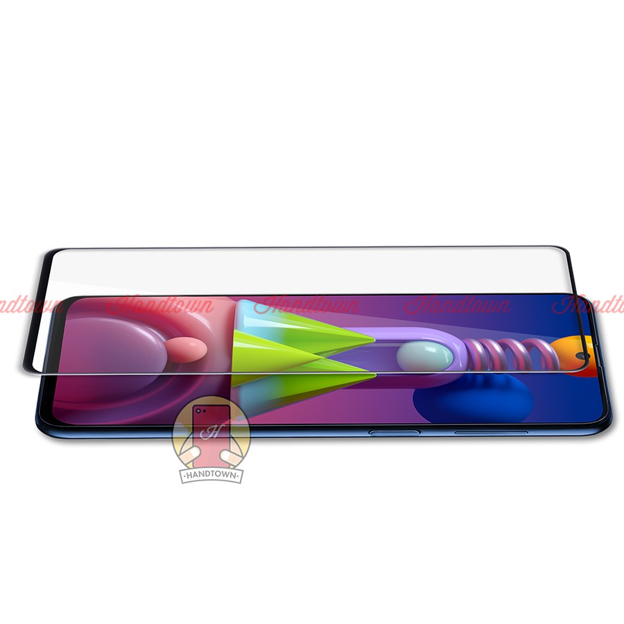 Cường Lực Full Màn Đen Full Keo Dành cho Samsung Galaxy M51 Không Chấm Li Ti Chống Trầy Xước Va Đập