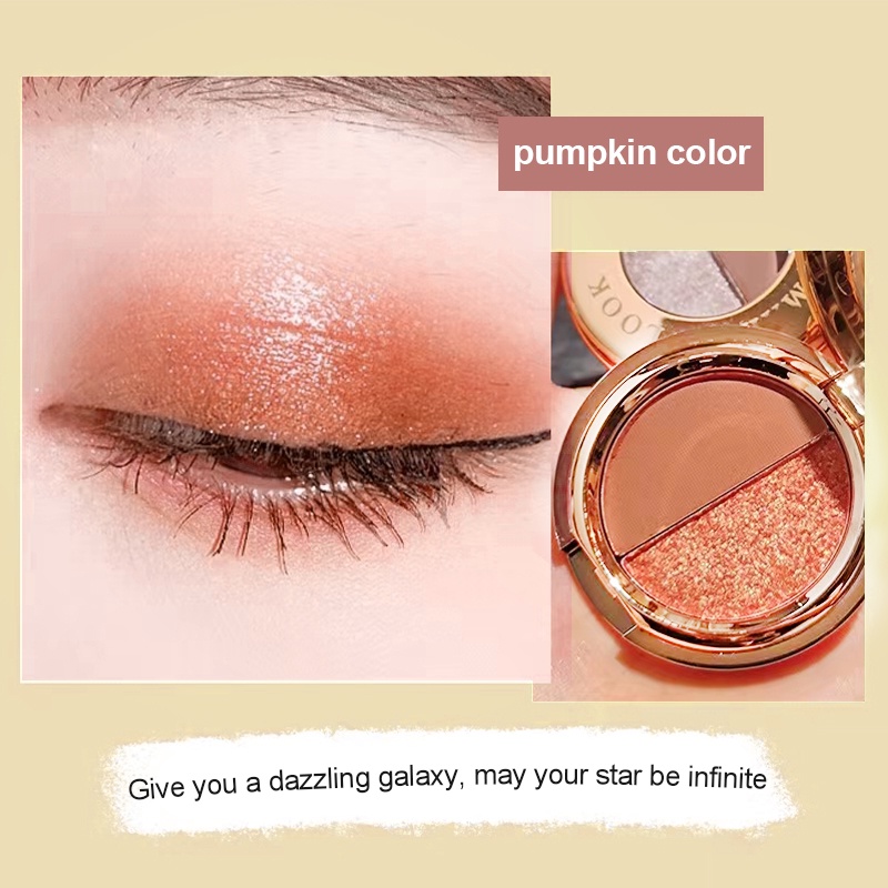 Bảng phấn mắt SUAKE 2 màu sắc tông lì và ánh nhũ 4g chất lượng cao