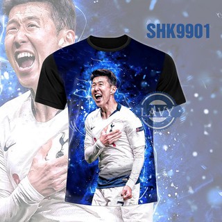 Áo thun nam cổ tròn in hình cầu thủ, áo phông unisex nam nữ vải cotton co giãn chất lượng cao | SHK9901