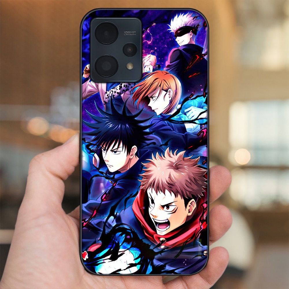 Ốp lưng Realme 9, 9 Pro, 9 Pro Plus viền đen in hình Yuji Jujutsu Kaisen