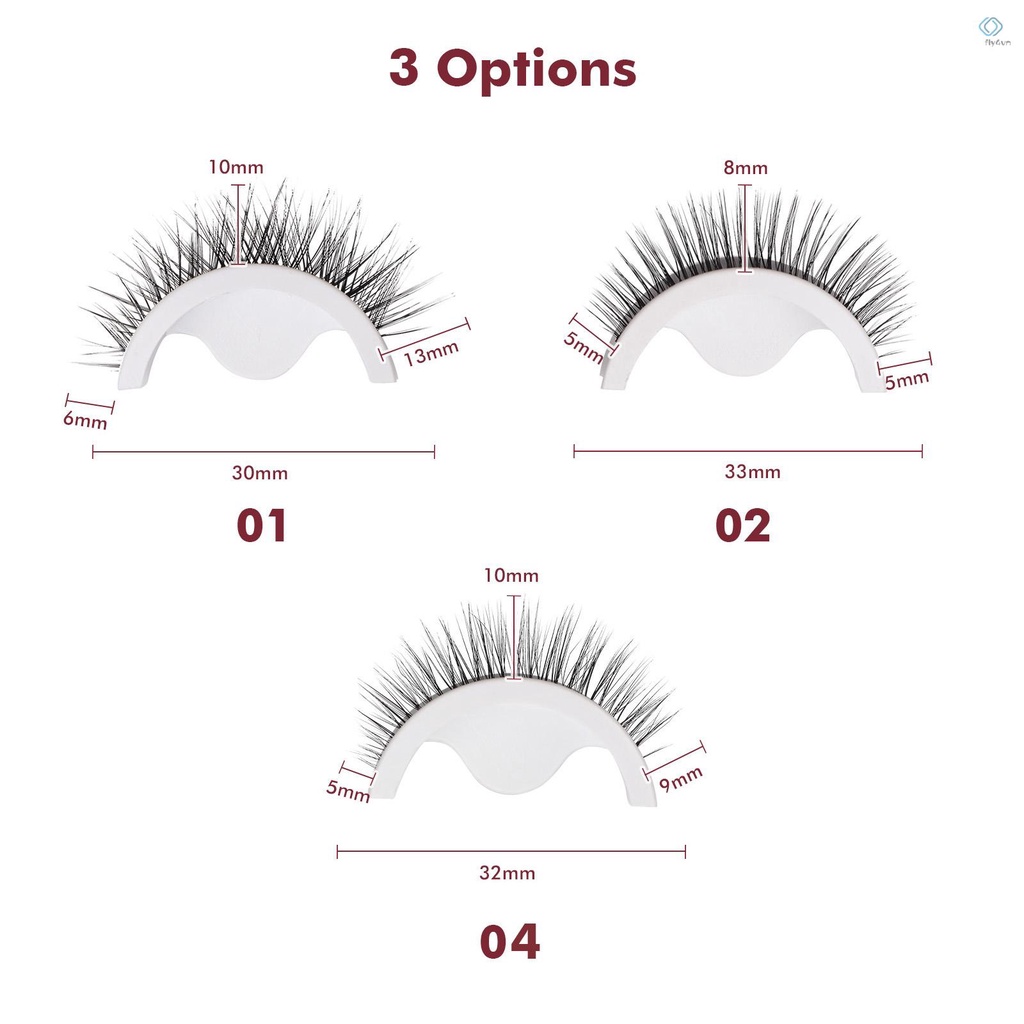 1 cặp lông mi giả 3D dài cong tự dính kèm hộp đựng tiện dụng
 | BigBuy360 - bigbuy360.vn