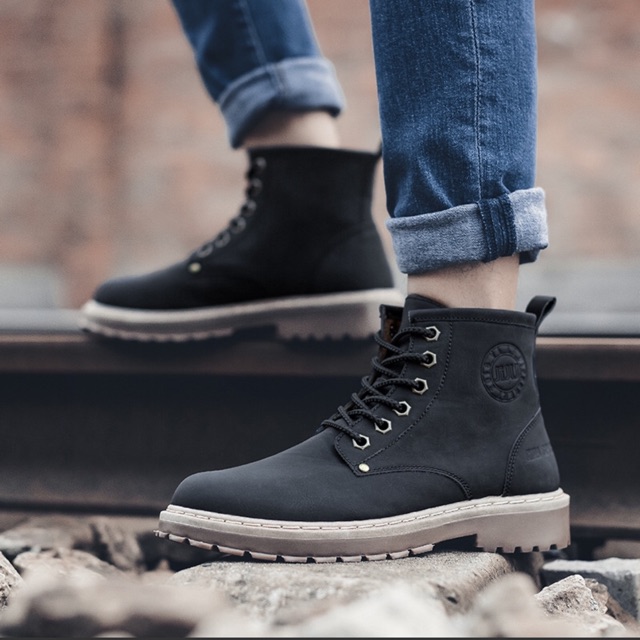 Giày nam cao cổ sneaker cao bồi hoang dã