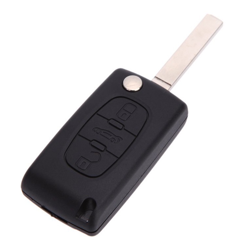 Vỏ hộp đựng chìa khóa không cần chìa khóa cho ô tô lật gấp từ xa cho PEUGEOT 407 307 308 607 3 nút