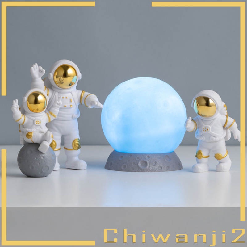 Set 4 vật trang trí hình phi hành gia trang trí phòng khách/phòng ngủ