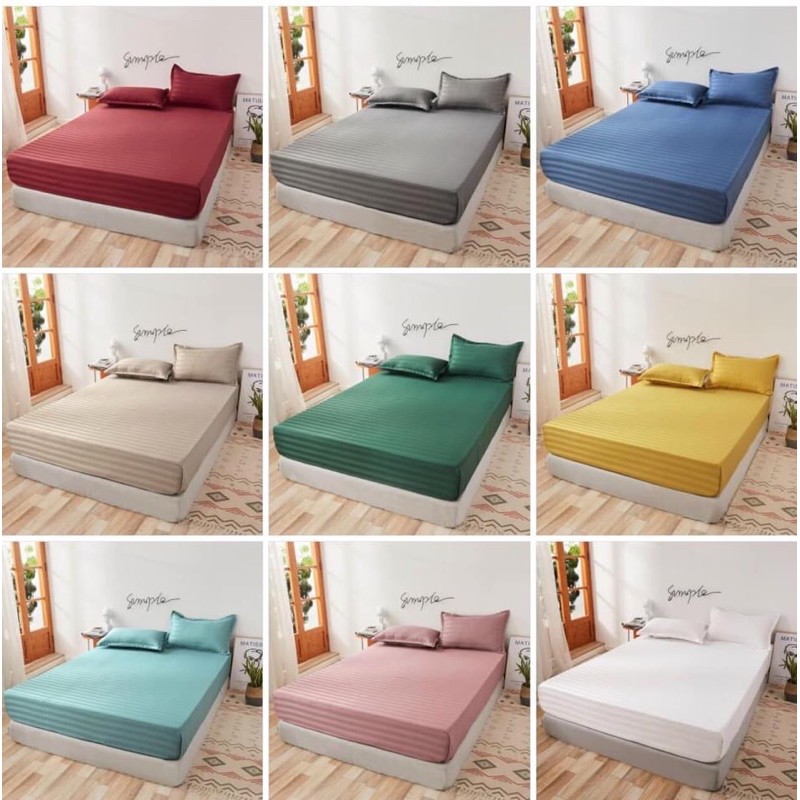 Bộ Ga Gối 3 Món Cotton 3F [Sang-Đẹp-Mát] Phong Cách Đơn Giản, Hiện Đại, Chất Liệu Mềm Mịn, Đủ Kích Thước