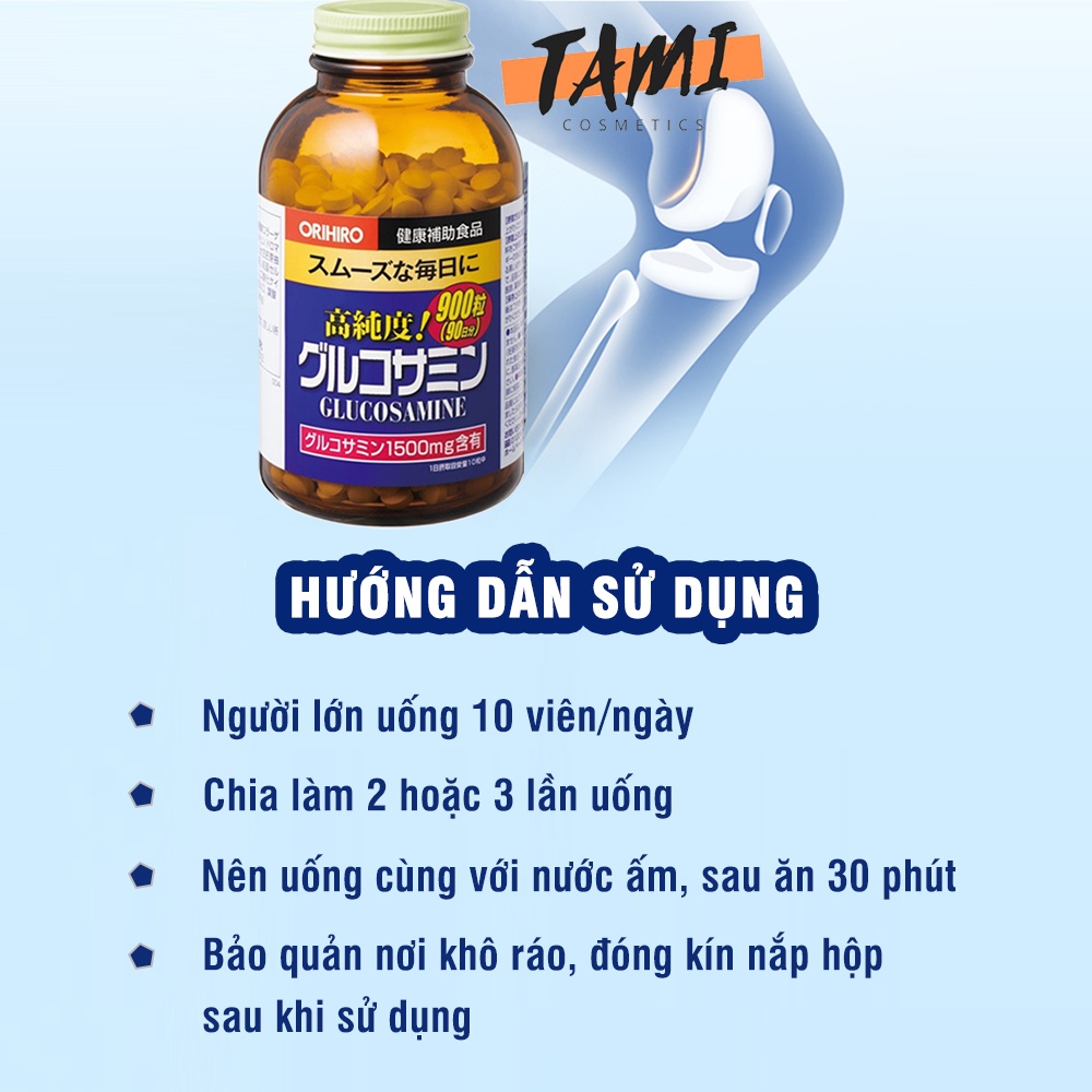 Viên uống bổ sung Glucosamine ORIHIRO Nhật Bản giảm đau xương khớp tăng cường tái tạo sụn 900 viên TM-OR-GLU01