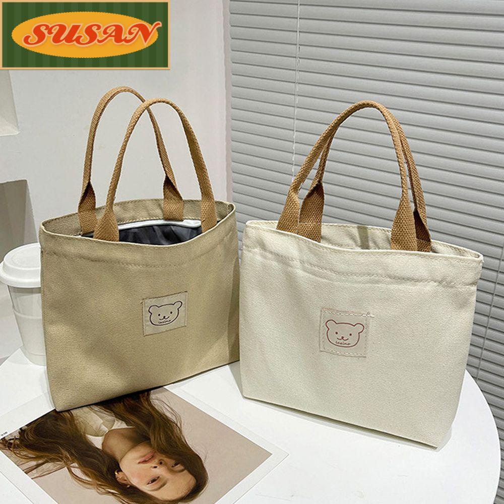 SUSANS Niche túi xách vải Nhật Bản túi đựng bento nhân viên văn phòng có sức chứa lớn túi đựng đồ đơn giản và linh hoạt