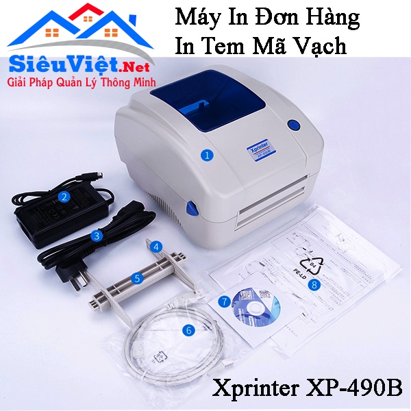 Máy In Đơn Hàng Vận Chuyển Trên Các Trang Thương Mại Điện Tử Xprinter XP - 490B