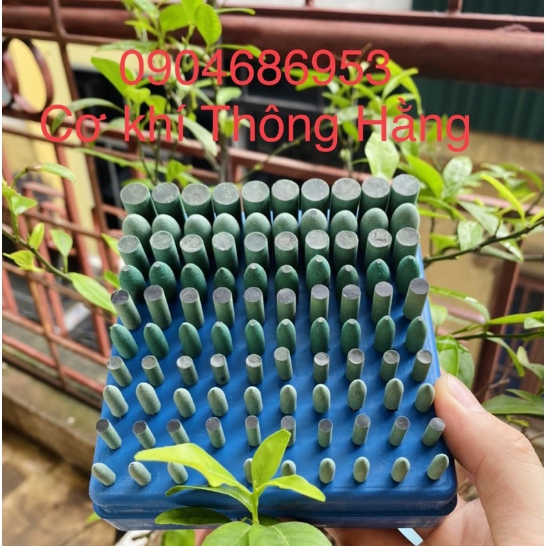 Bộ mũi mài Phíp xanh cán 3mm 100 chi tiết chuyên dùng đánh bóng khuôn mẫu, hàng chất lượng cao