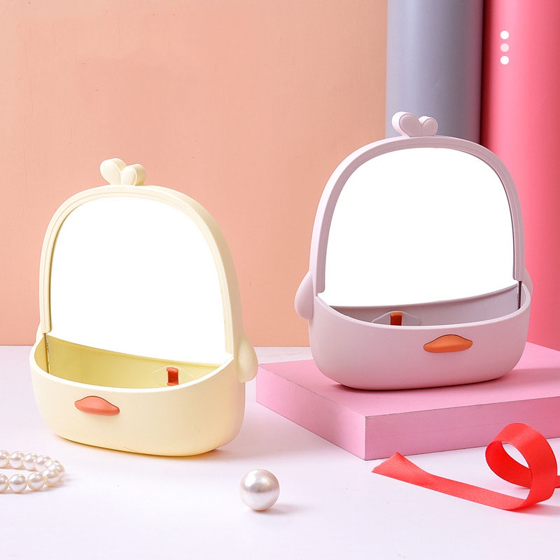 MVP2720 Gương để bàn trang điểm có khay yellow Ducky