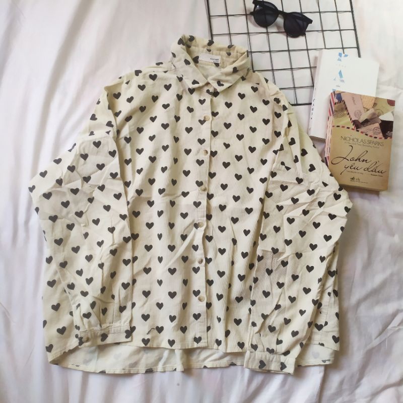 Áo Sơ mi nữ Nhật Nhung tăm Vintage size S