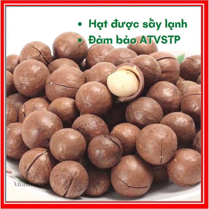 Hạt Macca Tách Vỏ 500gr Mac ca Sấy Thực Phẩm Dinh DưỡngThực Dưỡng Mắc Ca ANANFOODS - MACCA500GR