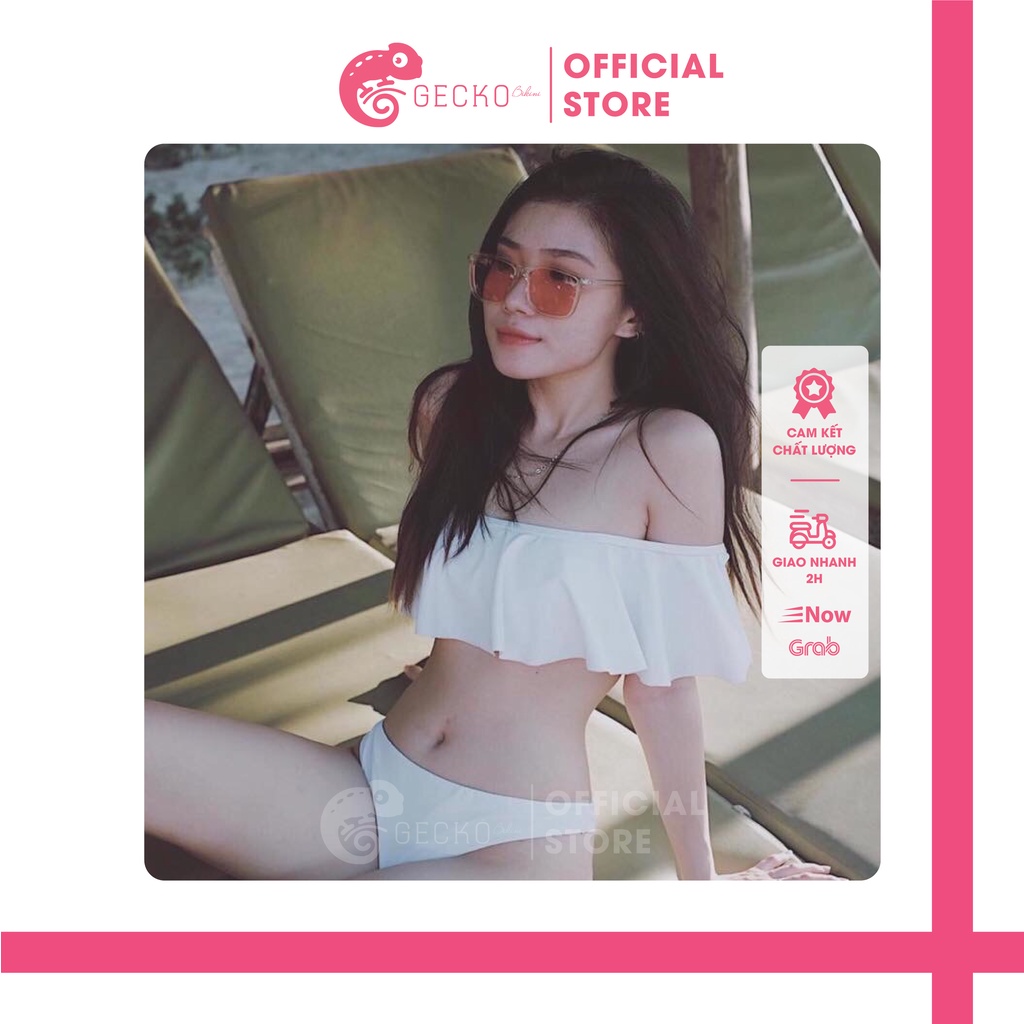 Bikini Đồ Bơi 2 Mảnh Áo Ngang Bèo, Có Dây Áo Tháo Rời Được GK0244 (Ảnh Thật)