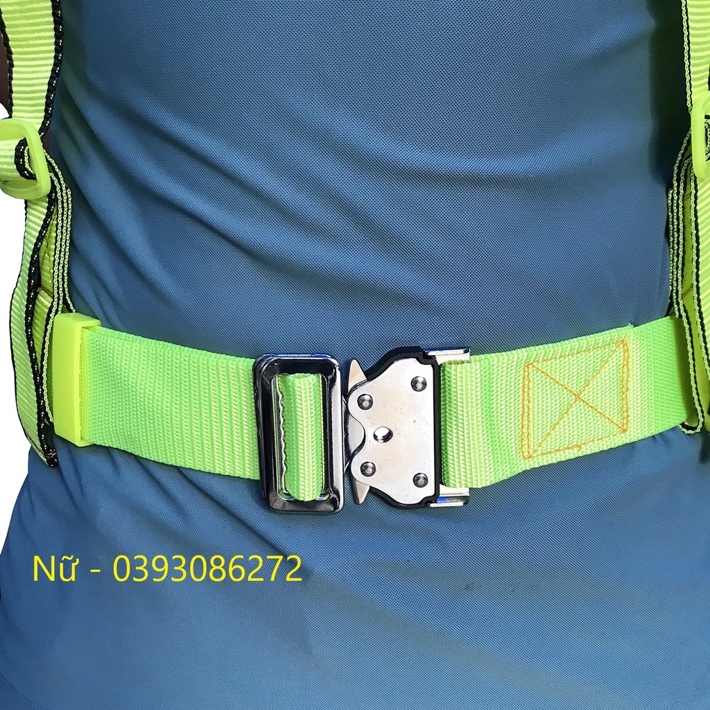 Dây đai an toàn lao động COV bán thân 1 móc nhôm khóa gài giảm sốc Hàn quốc hàng chính hãng