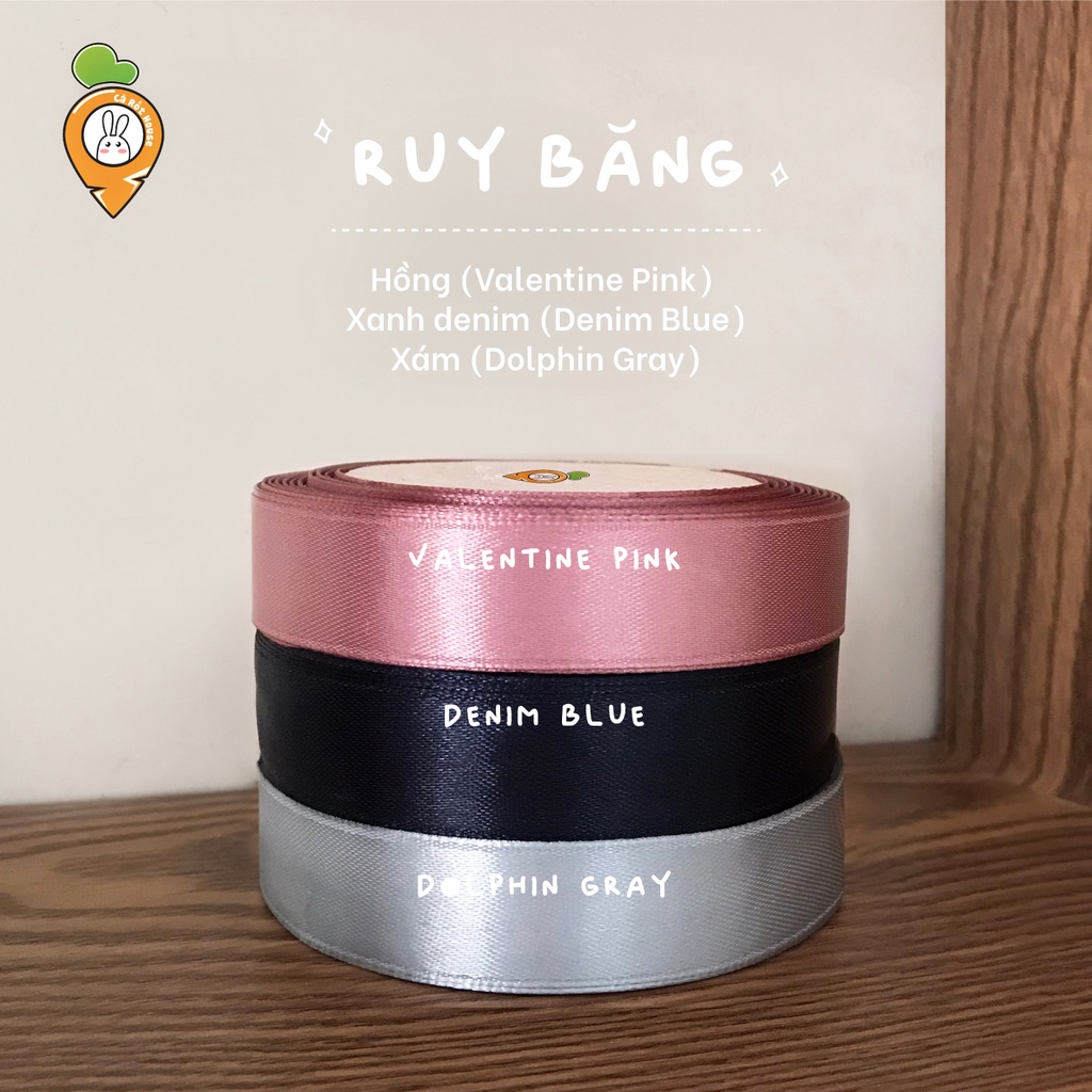 [Bán theo mét] Ruy băng lụa bản rộng 2cm (full palettes) / [Sỉ lẻ] / [Ảnh thật][Ưu đãi]