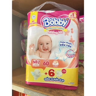 Miếng Lót Sơ Sinh Bobby Nb2 60Miếng