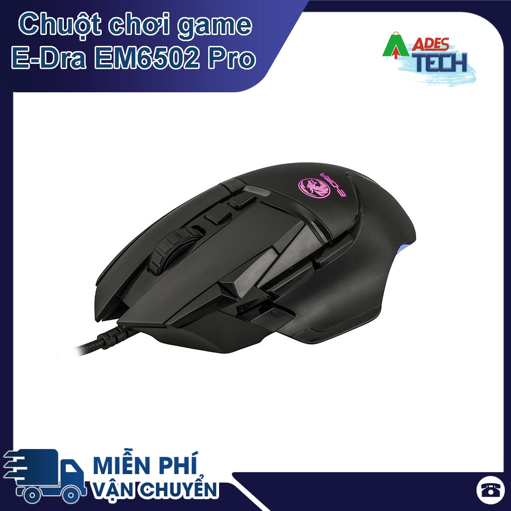 Chuột Gaming Có Dây EDRA EM6502 , EM6502 PRO  RGB LED, Chính Hãng - BH 2 Năm