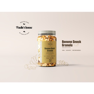 Banana granola, Granola ăn kiêng, Ngũ cốc granola siêu hạt giảm cân không đường từ Paulie's house