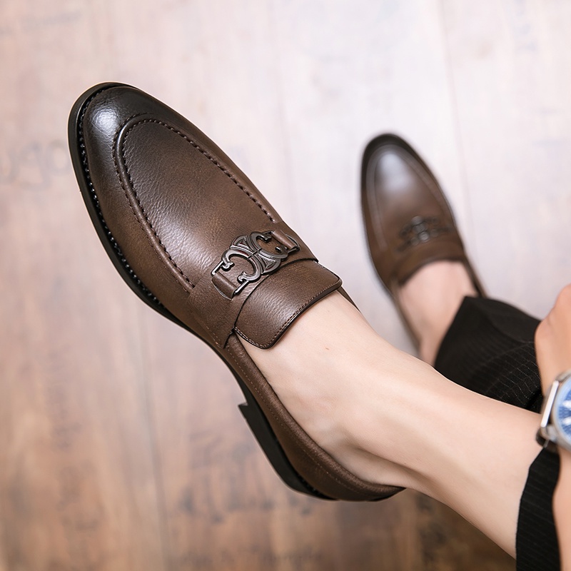 Giày Da Nam Phong Cách Vintage Công Sở Size 37-46