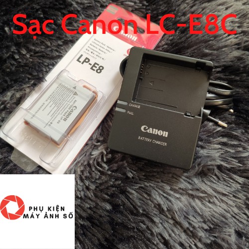 Sạc Canon LC-E8C CAO CẤP TỰ NGẮT  CHO Canon 550D, canon 600D, canon 650D , canon 700D