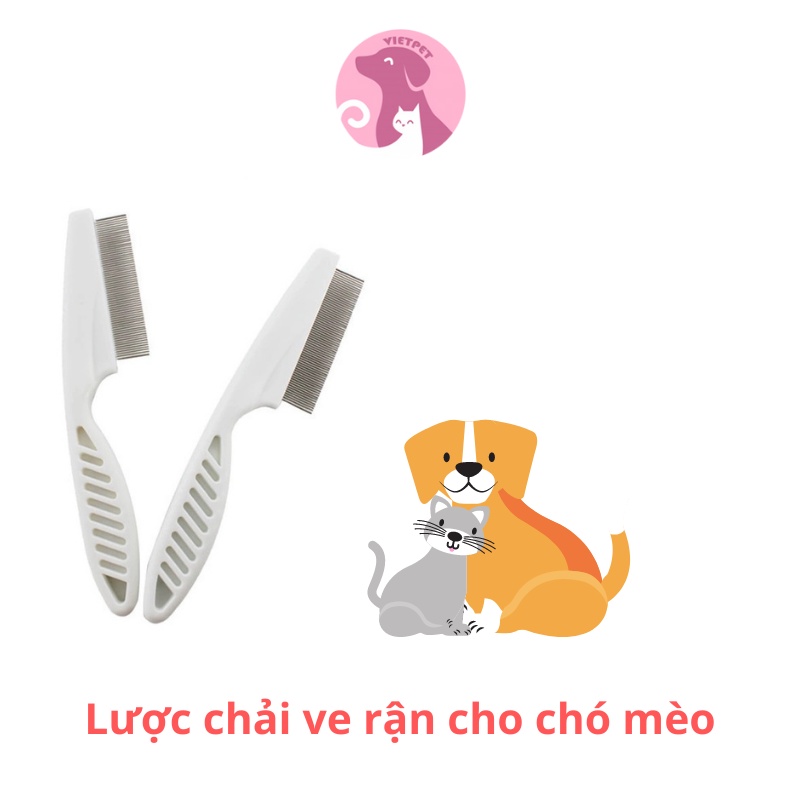 Lược Chải Lông INox - Lấy Ve Rận Cho Chó Mèo