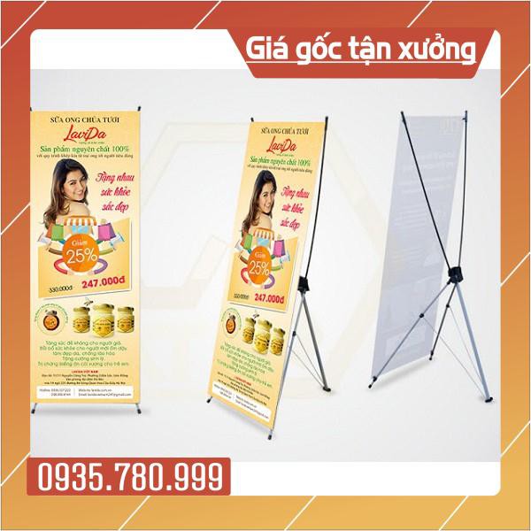 Khung standee 60x160cm treo banner chữ X kiểu dáng Hàn Quốc