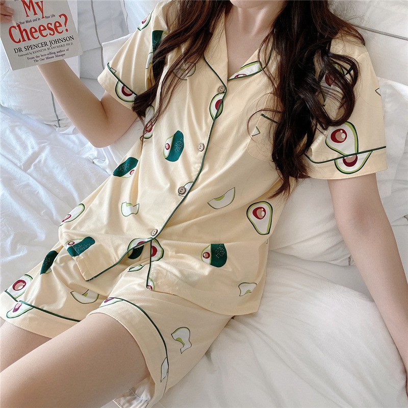 Pijama mặc ở nhà, Bộ Ngủ Nữ cotton cộc nhiều màu CCCP06