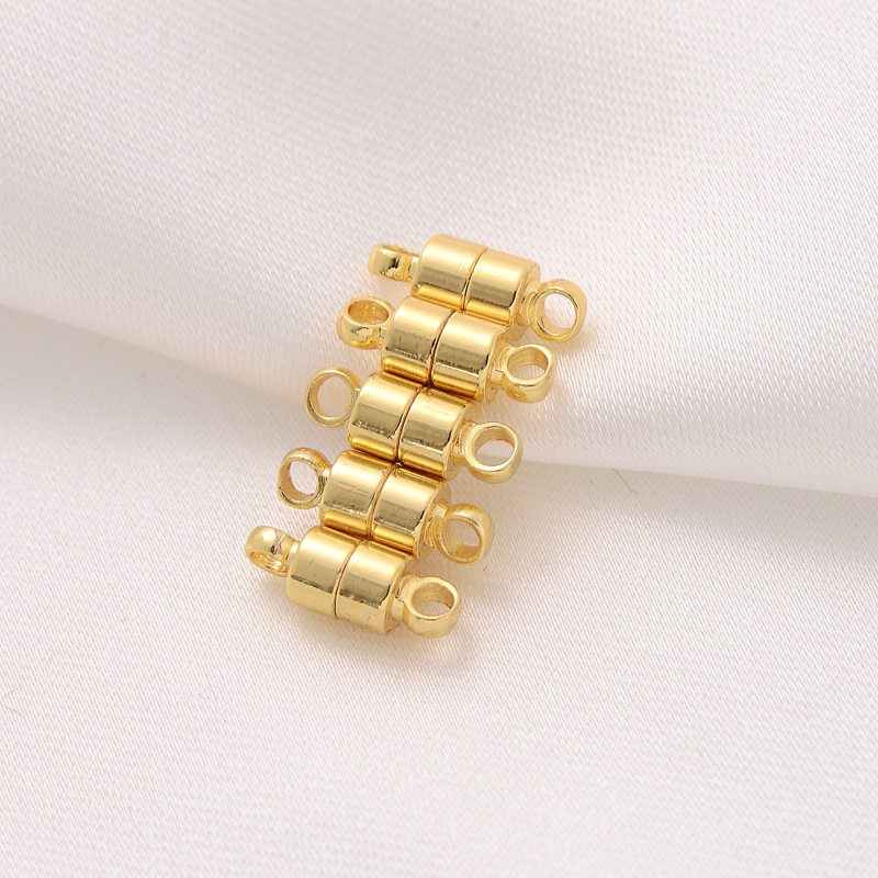 Khóa Cài Từ Tính Bằng Đồng 14K Màu Vàng/ Bạc Chuyên Dụng Làm Vòng Tay/Vòng Cổ diy