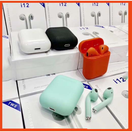 [Nhập Mã Giảm Gía Liền Tay] Tai nghe Bluetooth I12 có cảm biến vân tay, chống ồn, thiết kế Airpods hiện đại.