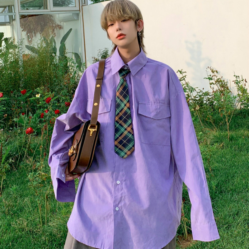 Áo sơ mi tay dài thời trang Hàn Quốc có 5 màu tùy chọn cho nam và nữ