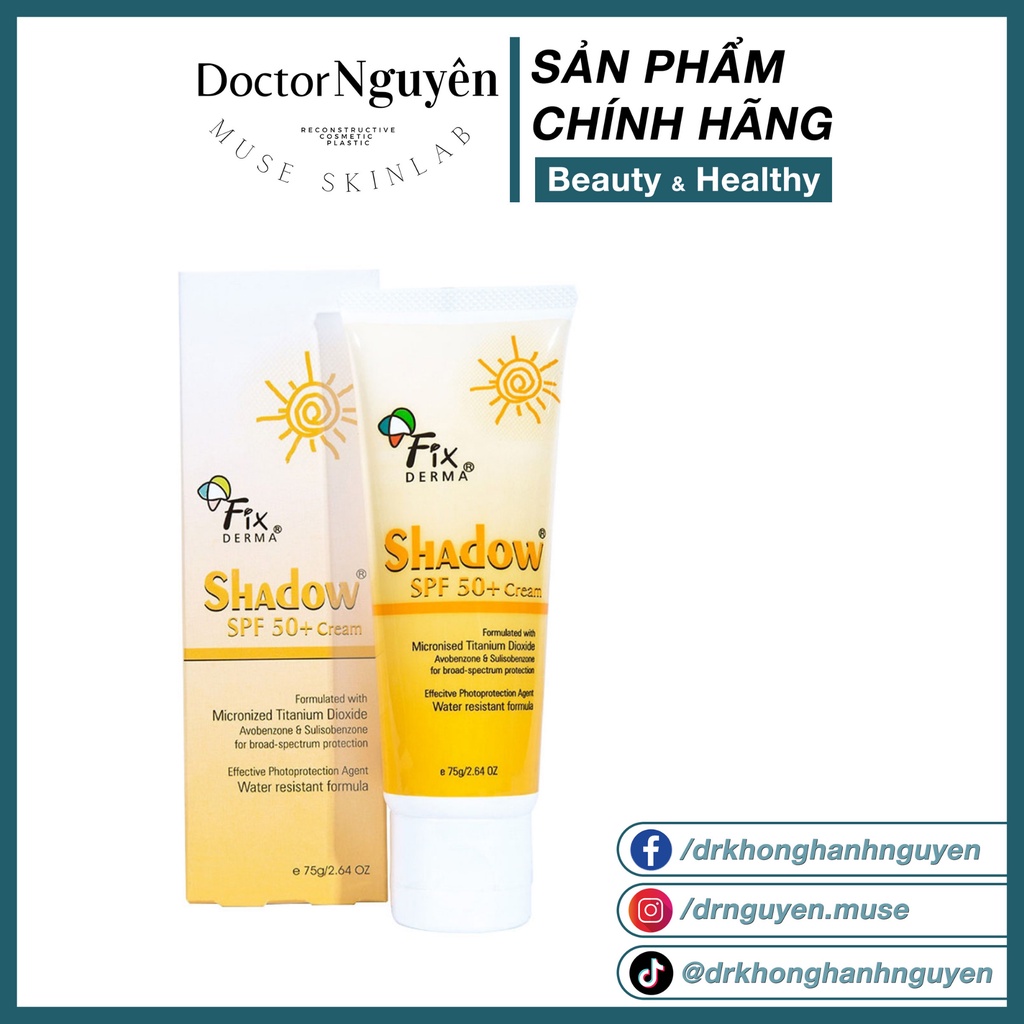 Kem Chống Nắng Fixderma Shadow Cream SPF50+