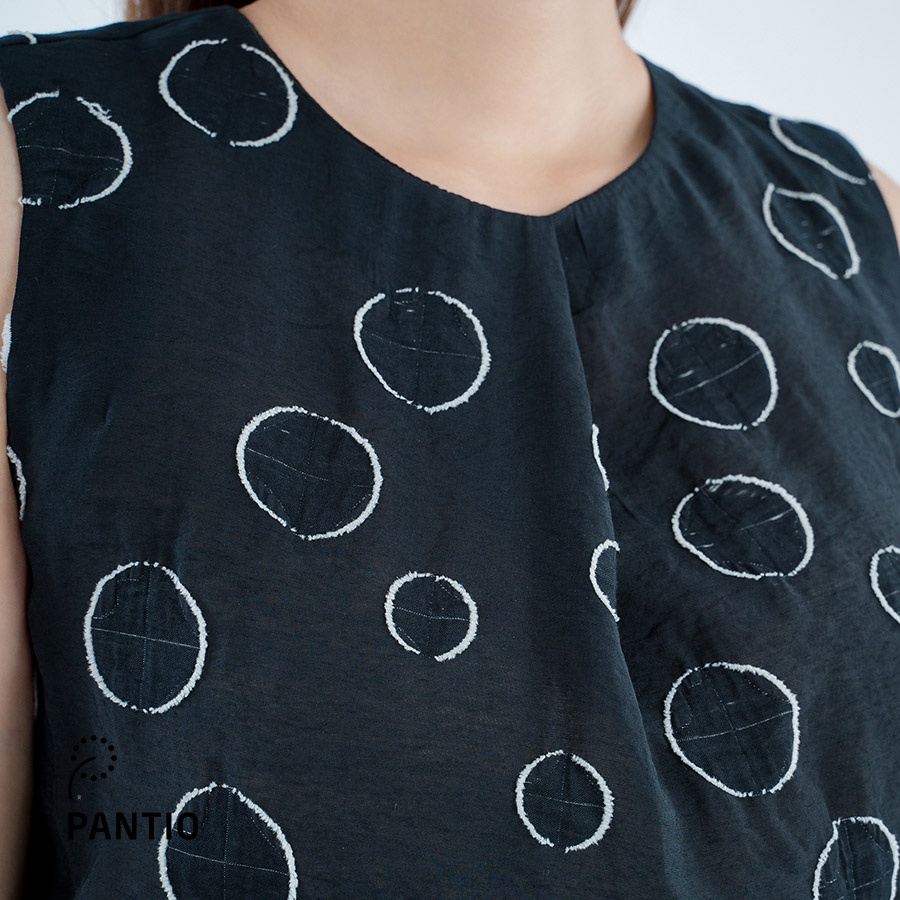 Áo sơ mi chất liệu cotton thiết kế không tay dáng suông FA25074 - PANTIO