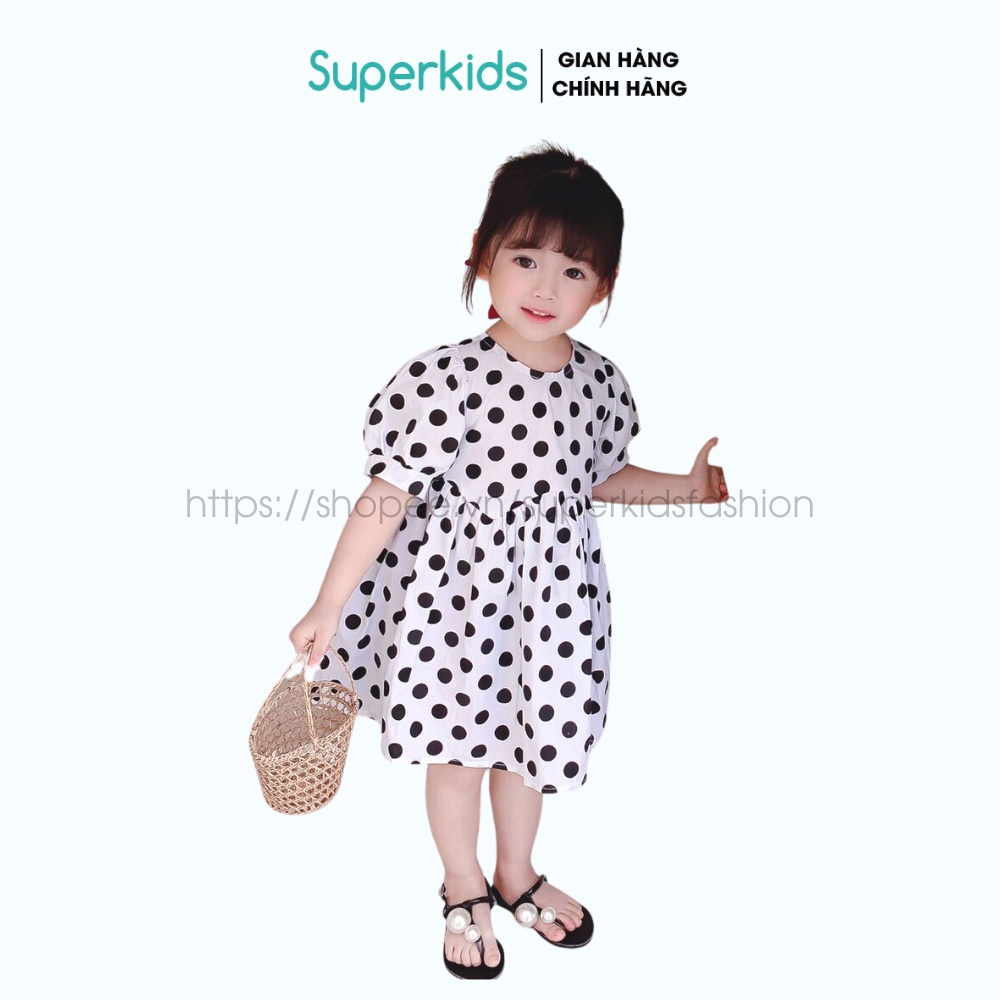 Váy cho bé gái, Đầm họa tiết chấm bi 8-22kg  QATE784