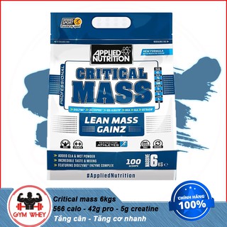 Sữa Dinh Dưỡng Tăng Cân Nhanh Applied Nutrition Critical Mass 12lbs (6kg) Authentic 100%
