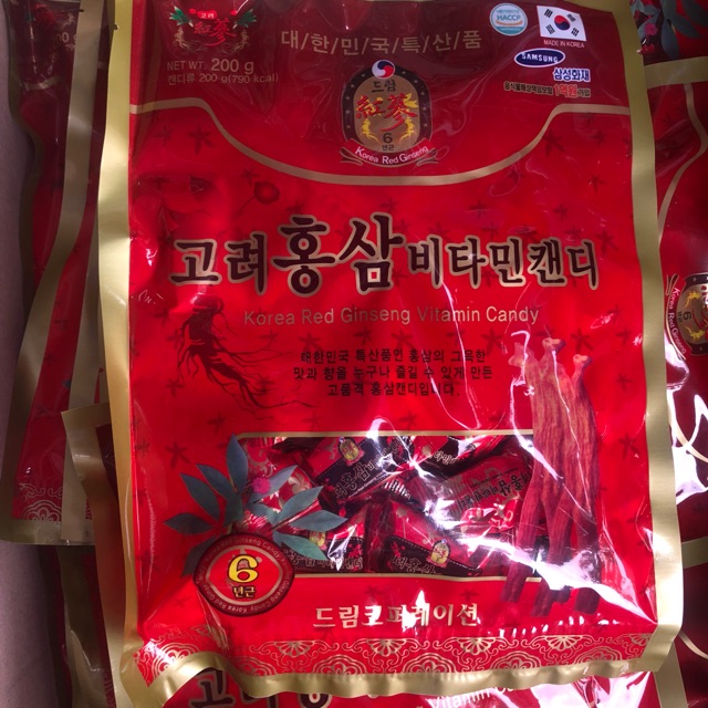 Kẹo hồng sâm vitamin 200g