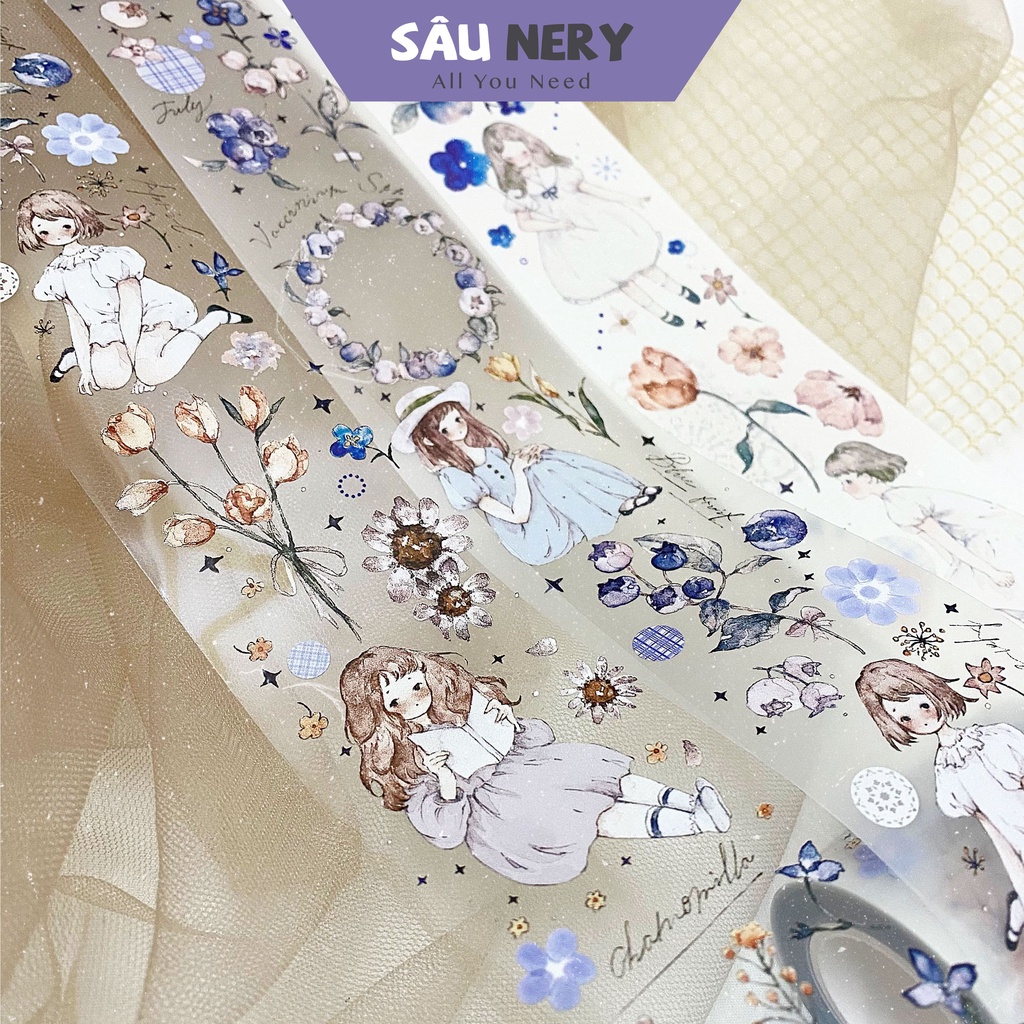 Sâu Nery - Washi tape cô gái Uno dễ thuơng xinh xắn Vol.1 by FT