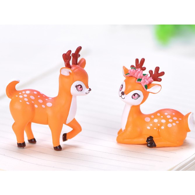 Tiểu cảnh chú hươu sao - Phụ kiện trang trí sen đá, xương rồng terrarium, cây cảnh để bàn, phòng làm việc