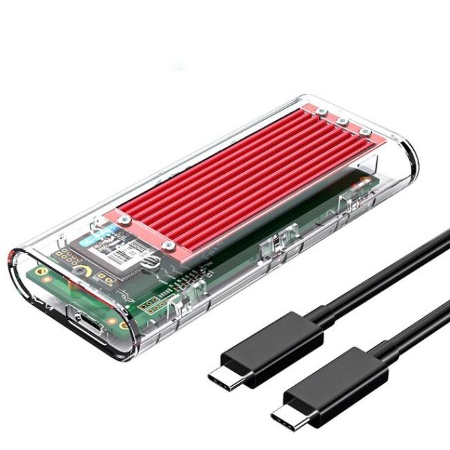 Box Nvme Orico Thunderbolt 3 40Gbps M.2 NVME SSD Enclosure  2TB Transparent