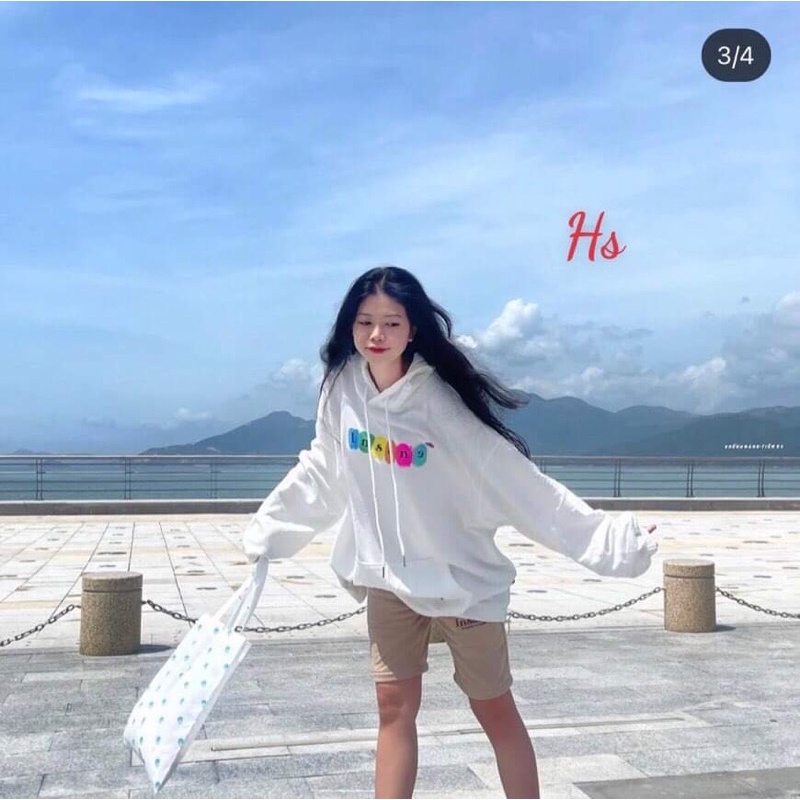 Áo nỉ mũ INSAN chữ màu HS6