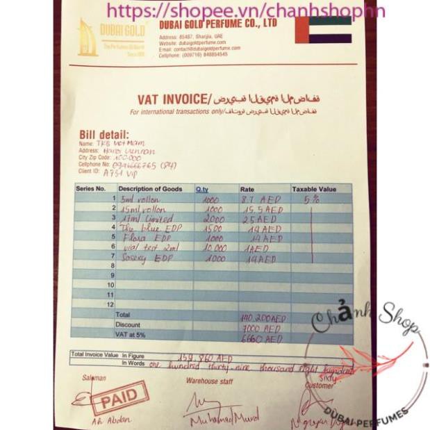 Tinh Dầu Nước Hoa Dubai (Lọ 5ml, 15ml, 20ml,) | Tinh Dầu Dubai/ Tặng Kèm Lọ 5ml Khi Mua Chai 15ml, 20ml, 35ml | Thế Giới Skin Care