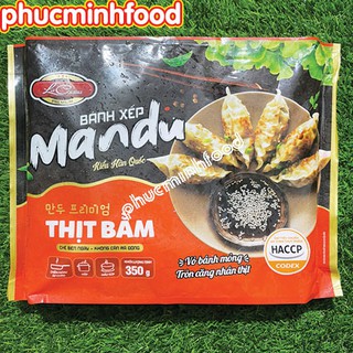 Bánh Xếp Mandu Thịt Bằm Hàn Quốc (Lacusina) - Gói 350Gram 10 bánh