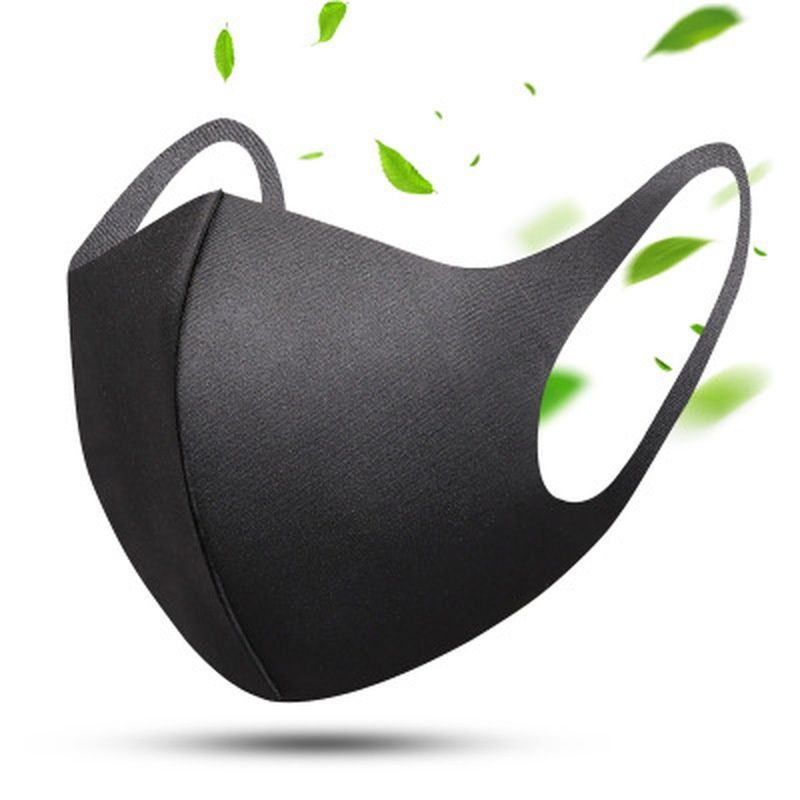 [Hàng mới về] Khẩu trang cotton chống bụi PM2.5 màu đen phong cách Hàn Quốc có thể giặt và tái sử dụng