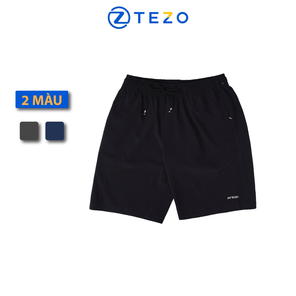 Quần sooc gió nam Tezo có túi thẳng dáng thể thao cơ bản năng động 2204QDGB03