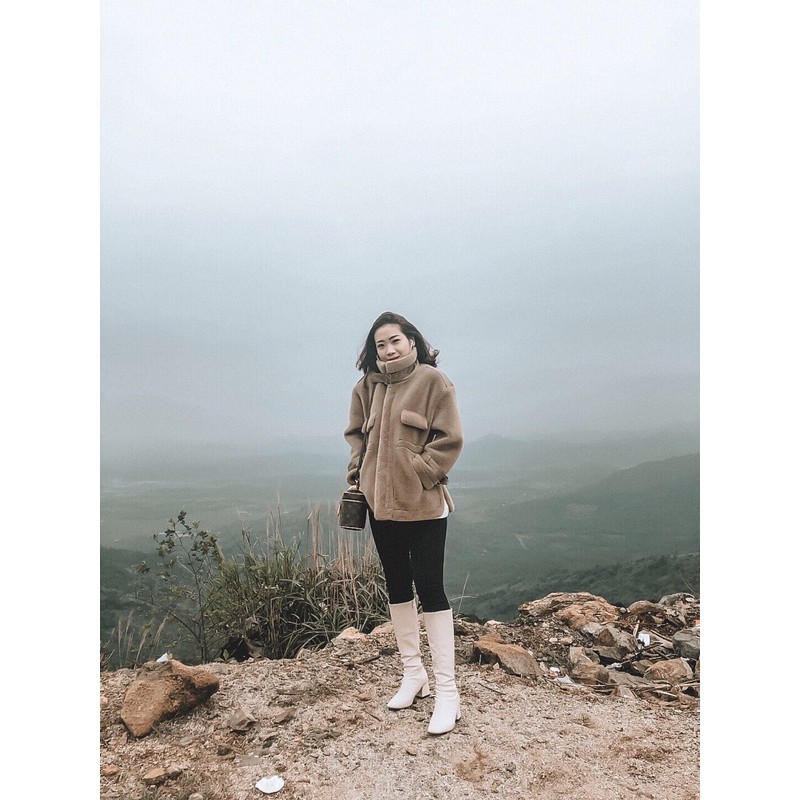 XẢ HÀNG SALE SỐC áo khoác lông thỏ đai da rút eo hàng QC (sẵn) | BigBuy360 - bigbuy360.vn