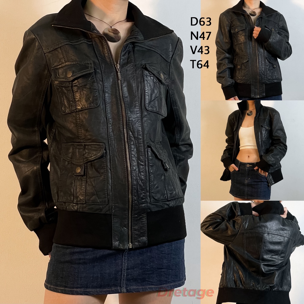 ÁO KHOÁC DA THẬT VINTAGE UNISEX 221-248