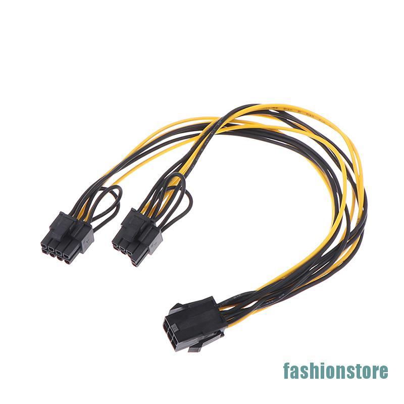 Dây Cáp Chia Nguồn Pci-E 6-pin Sang 2x 6 + 2-pin