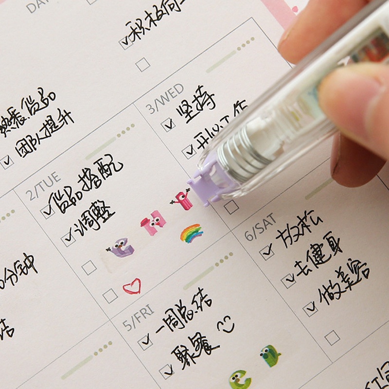 Bút Xóa Dạng Nhấn 6mm * 4m Dễ Thương Cho Học Sinh