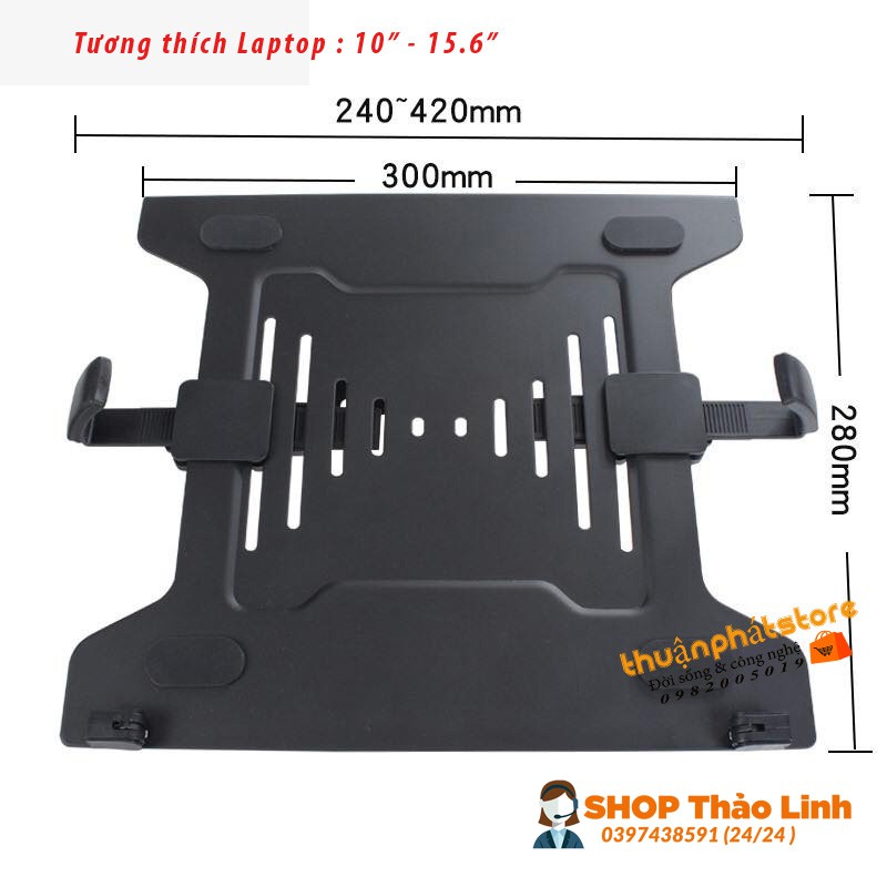 Kẹp Latop , Máy Tính Bảng , Ipad màn hình 10 - 17 Inch DA1 Tương Thích Với Mọi Giá Treo - Sản Phẩm Chưa Bao Gồm Tay Đỡ