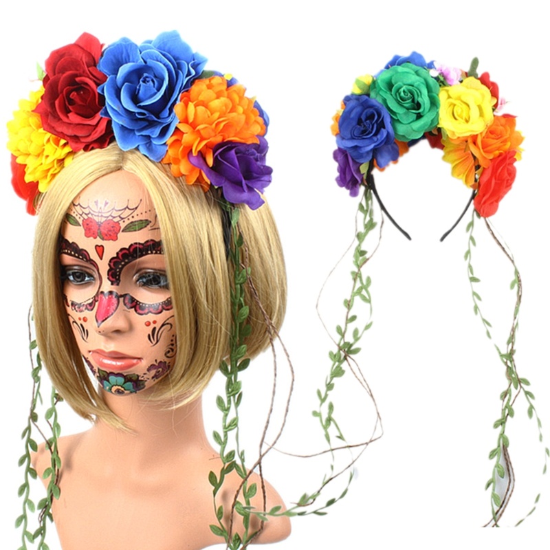 Băng Đô Cài Tóc Đính Hoa Phong Cách Halloween