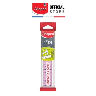 Thước nhựa nhiều màu không gãy Maped 15cm